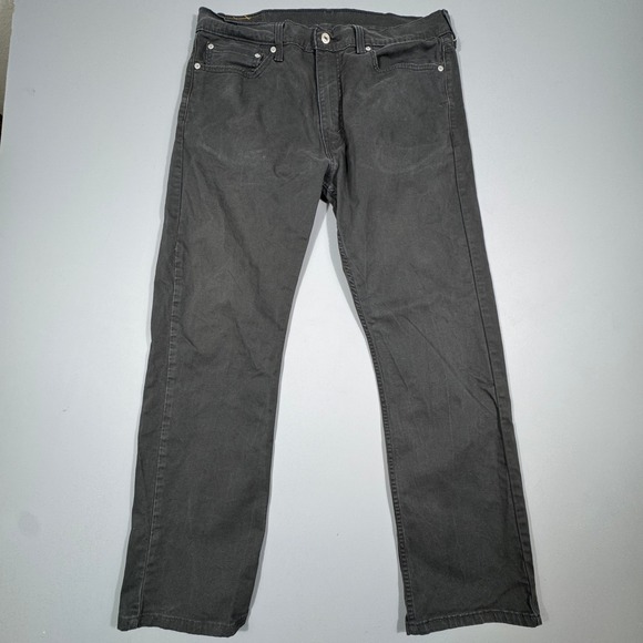 Levi Strauss Co Mens 513 Jeans W36 L30 Dark Grey Slim Fit Straight Leg Casual - Picture 2 of 10